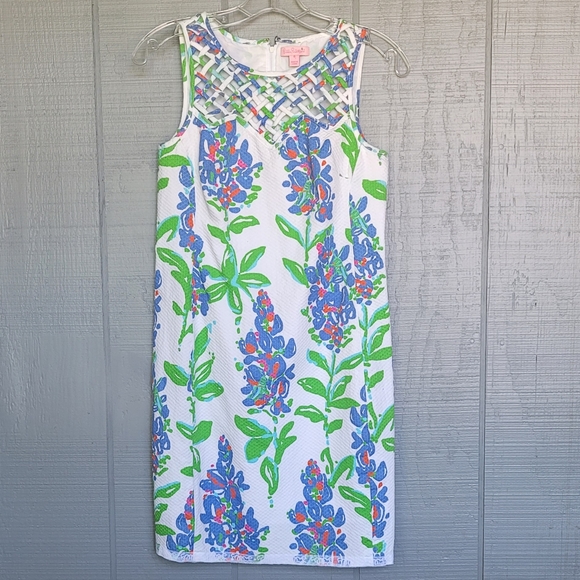 Lilly Pulitzer Dresses & Skirts - Lilly Pulitzer Bluebonnets Lattice Ricci Dress